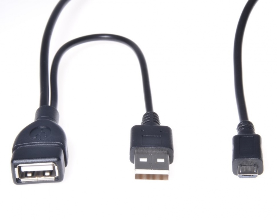 Imagine Cablu micro USB OTG la USB-A T+ USB-A M, kur-21